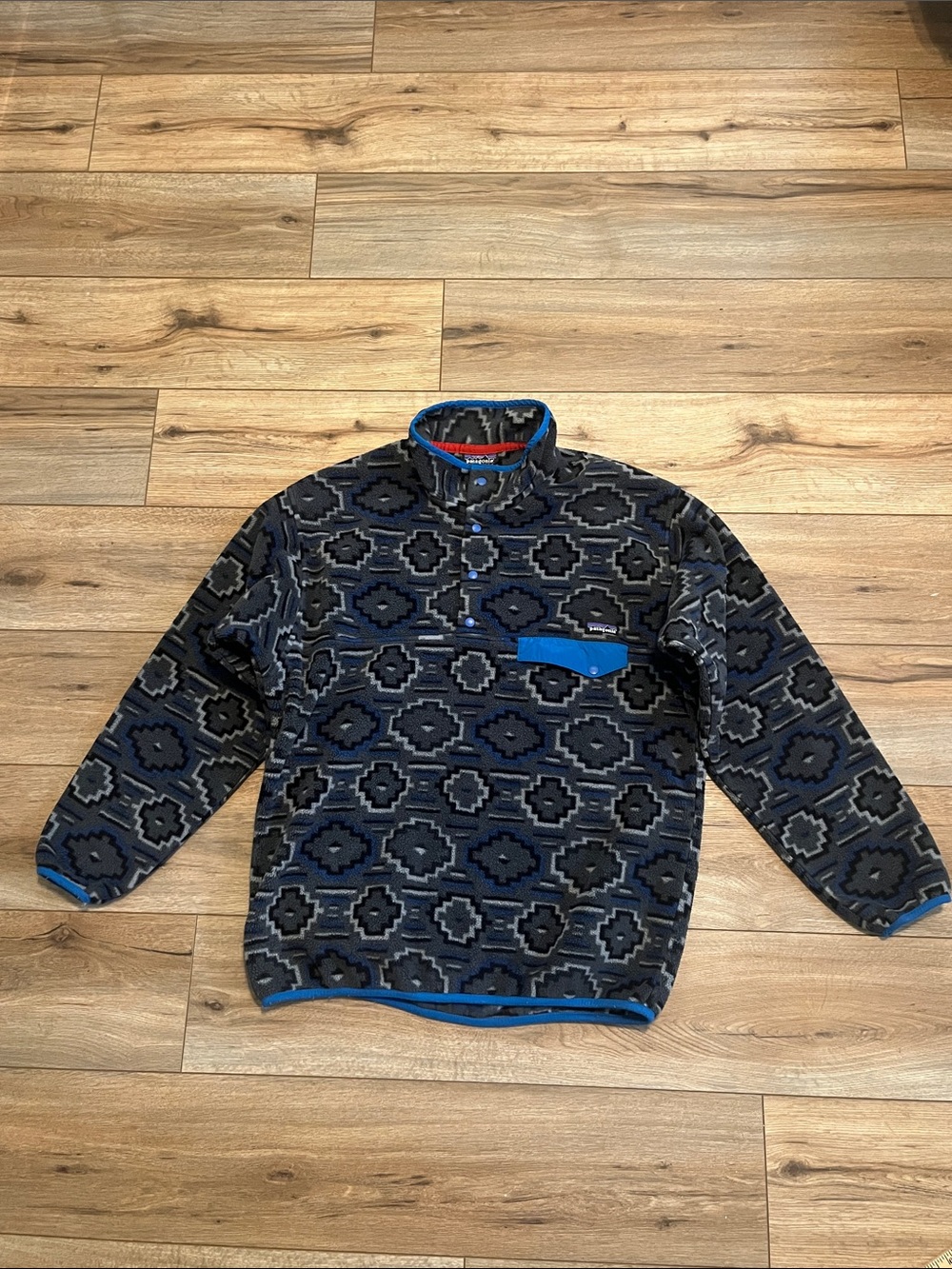 Patagonia Synchilla Snap-T Fleece Pullover Yanaba Forge Blue Gray Men’s Large